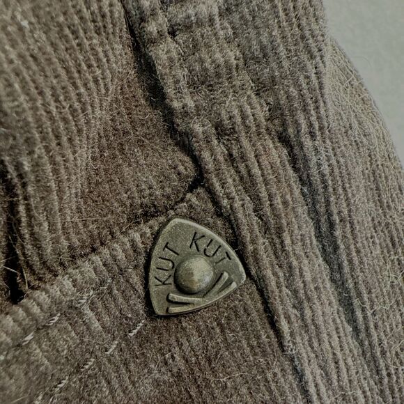 KUT From the Kloth High Rise Diana Corduroy Pants Jeans Women's Size 12 Brown - Picture 8 of 10